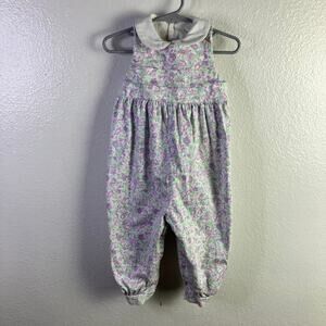 Vintage Hartstrings Baby Floral Romper Size 24m